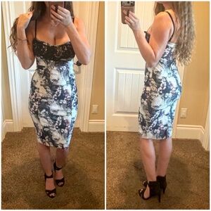 Lipsy London Floral Lace Bodycon Dress